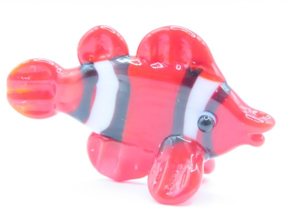 Miniature Clown Fish Glass Ornament 1.8 CM Gift Home Decor Sea Ocean
