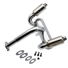 Aluminum 23-45cc RC 1/5 Twin Exhaust Pipe w/ ...