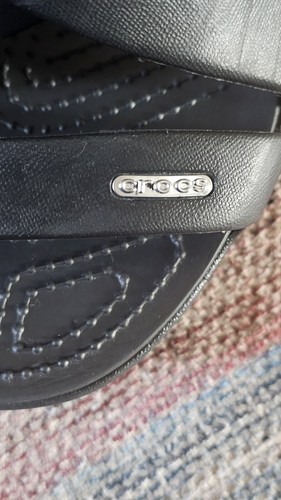 Crocs Cyprus IV High Heel Shoes Women's 9 Black Strappy Sandal Slip On Worn ONCE - Picture 13 of 13