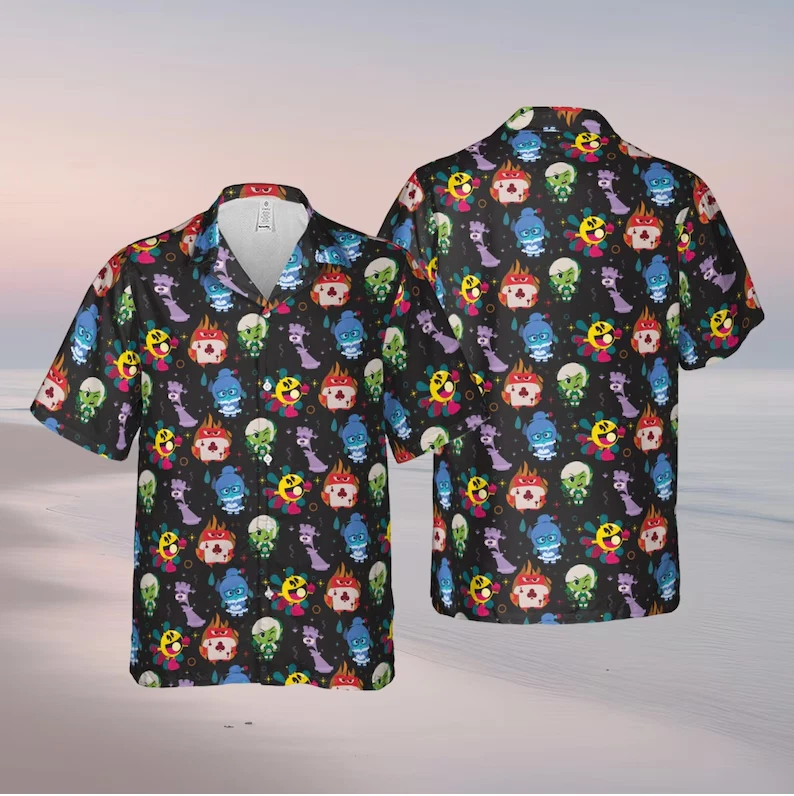 Inside Out Hawaiian Shirt, Pixar Vacation Shirt