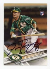 SIGNED BASEBALL CARD AUTO TOPPS 2017 OAKLAND A's ATHLETICS JAYCOB BRUGMAN #US187