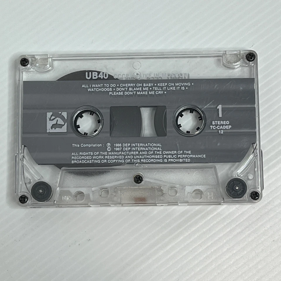 UB40 CCCP Live In Moscow Cassette Tape No Inlay 1987 - Image 2 of 4