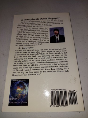 Elmer's Ethics: A Pennsylvania Dutch Biography by Peter Unger (English) Paperbac - Picture 3 of 4