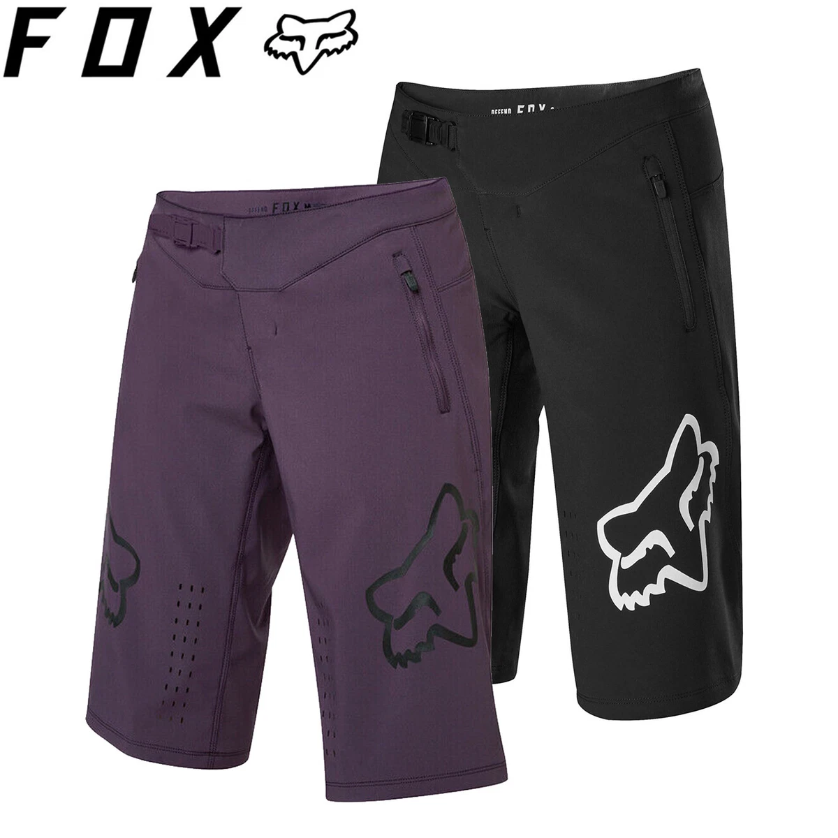 Fox Defend Womens MTB Shorts 2020 Dark Purple Black