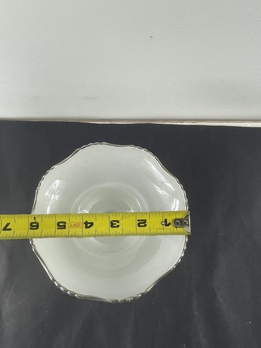 Vintage Frank Whiting Sterling Silver Footed Cased Milk Glass Compote 6.5 Inches - Picture 8 of 8