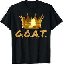 NEW LIMITED Funny Crown Greatest of All Time GOAT T-Shirt