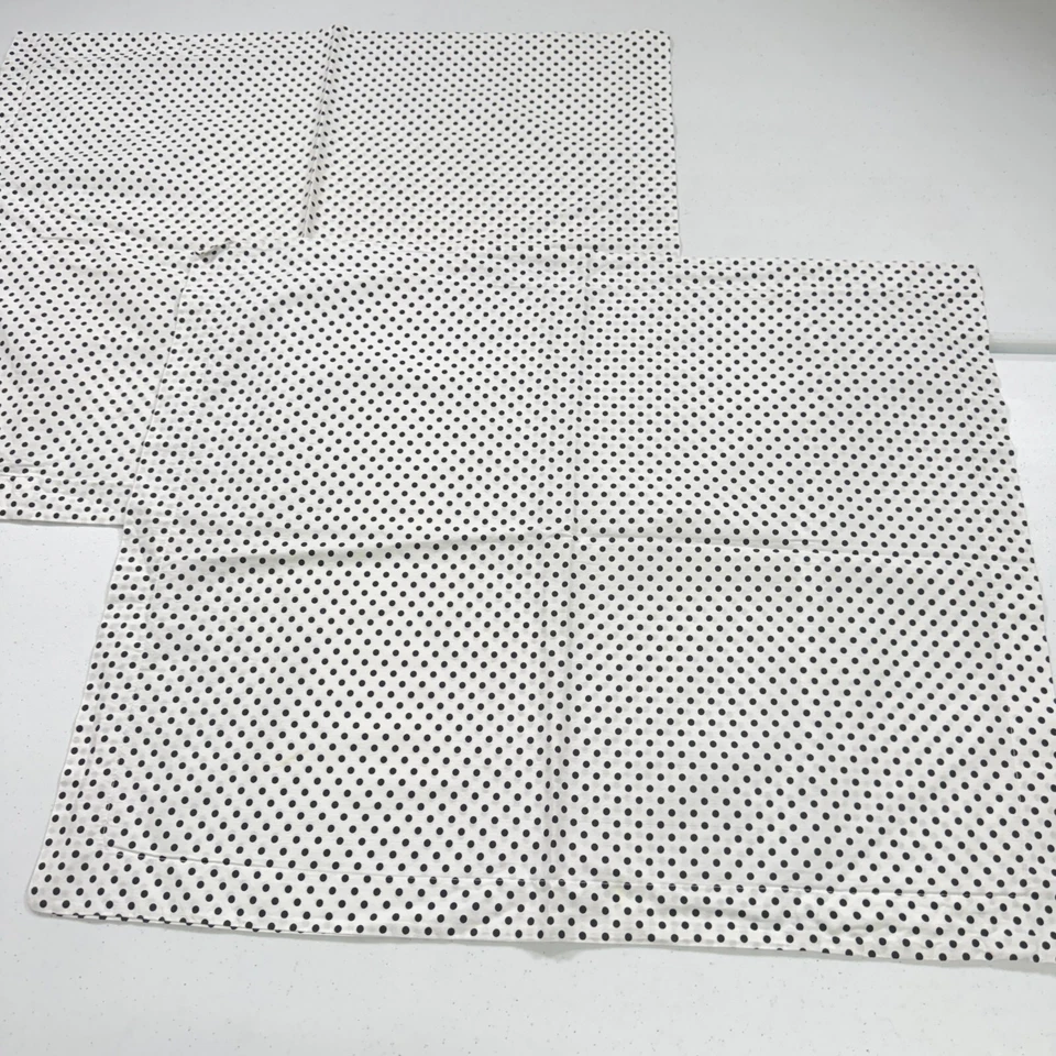 the company store funda de almohada niños farsa par estándar lunadot negro blanco algodón Foto 2 de 4