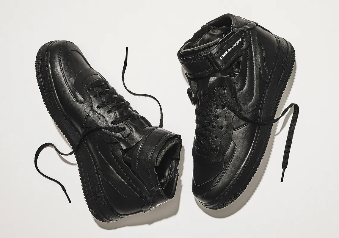 Nike x COMME des GARCONS CDG Air Force 1 Mid Black UK 5 9 10 US
