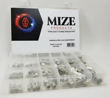 Mize Wire 100 Pc Uninsulated Tin Plated Lug Assortment 8GA - 2GA Made in USA 