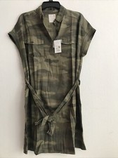 SO Juniors' SO® Utility Belted Shirt Dress Size Large Green ( TW-1045)