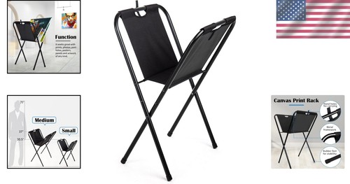 Sturdy Aluminum Art Display Rack for Posters & Prints - Easy Transport - Picture 2 of 11