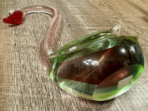 Fifth Avenue Crystal Vintage Crystal Swan LTD Elegant Multicolor 12" Tall - Picture 6 of 13