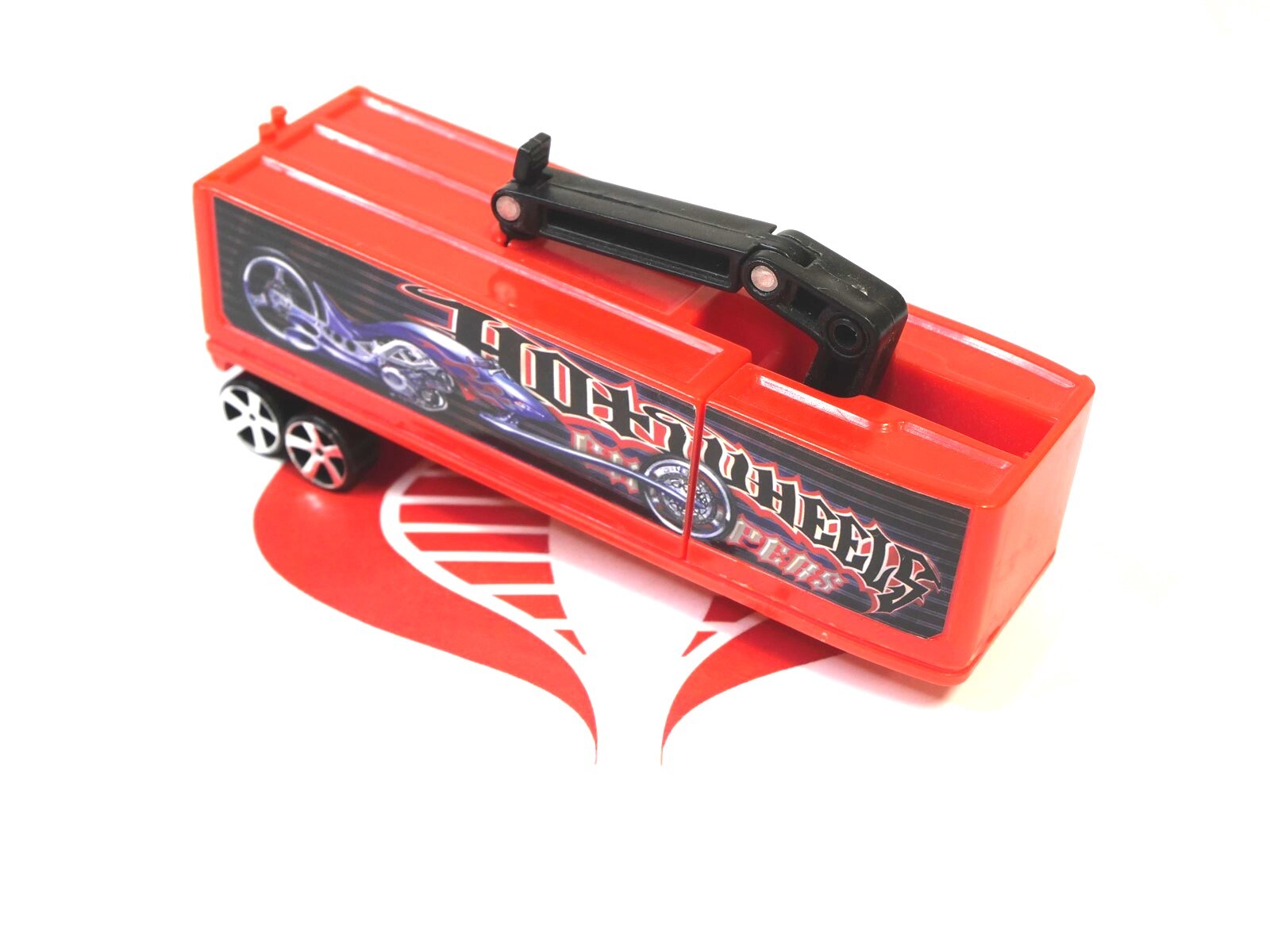 Hot Wheels Truckin' Semi Trailer Motorcycle Hauler Rear Trailer w Doors-image