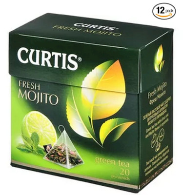 12 PACK CURTIS Green Tea Fresh Mojito LEMONGRASS MINT RF NO GMO Made in Russia