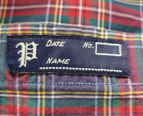 Ralph Lauren Herren schmale Passform Tartanblau Langarm Knopfleiste Shirt Größe Medium - Bild 3 von 6