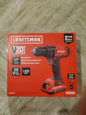 Craftsman CMCD700 20V 1/2 inch Drill Driver w/ Battery And Charger