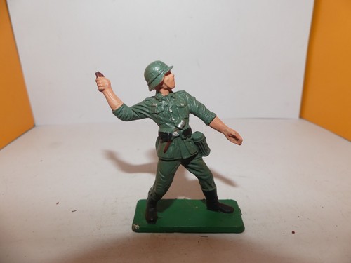 Soldat Allemand Starlux 1/32 - 39/45 Avec Fusil Mitrailleur - Occasion Sans Boîte