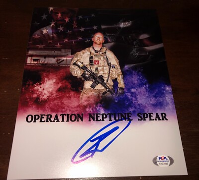 Robert Rob O'Neill US Navy Seal Team Six Bin Laden Signed 8x10 Photo PSA E3