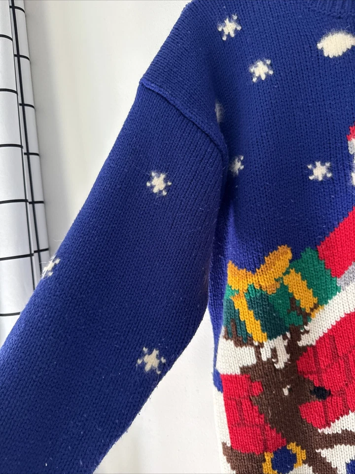 Suéter vintage Karen Scott Santa Navidad Angora/Lana Santa Talla M Años 90’s Foto 4 de 4