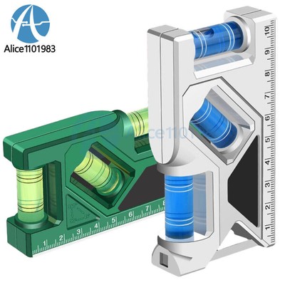 Mini Magnetic Level Gauge High-precision Horizontal Vertical Ruler Protractor #A