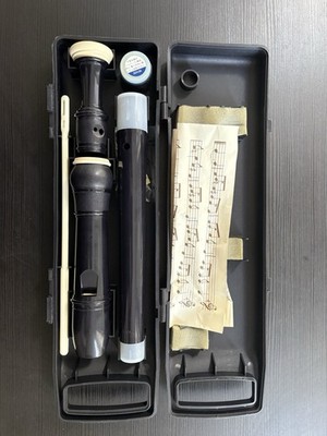 Vintage Zen-On Soprano Recorder Japan Set Complete Case Unused