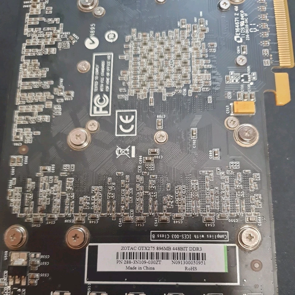 Zotach Geforce GTX 275 896MB Graphics Card 2X DVI, PCI-E 35 288-3N109-230ZT - Image 3 of 4