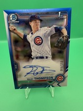 2021 Bowman Chrome Riley Thompson #CPA-RT 1st Bowman Blue Ref Auto /150 Cubs