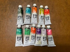 Holbein Duo Aqua Artist Oil Color - 11 Tubes Set 40ml 1.35 Oz