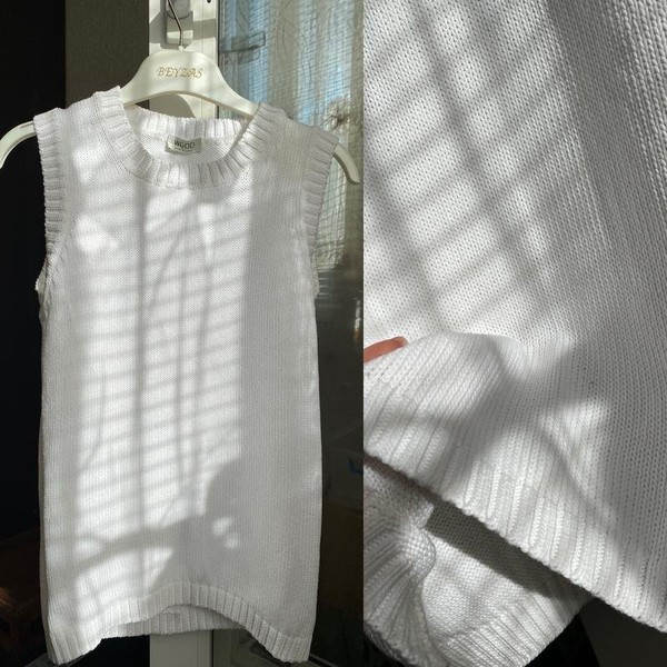 Women Ballin Vest White Cotton 34 / XS / 42