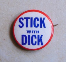 Richard Nixon 1960 campaign pin button political
