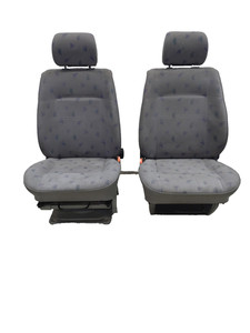 VW T4 Multivan Sitz Fahrersitz Beifahrersitz li &re Stoff Graun 1x Drehkonsole
