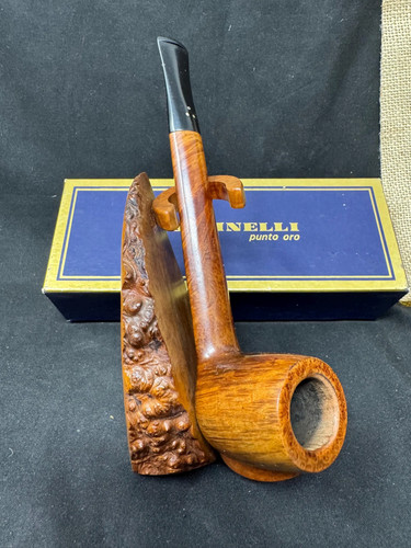 Savinelli Giubileo d'Oro Canadian 802 L - 1980s Three Gold Dots Straight Grain