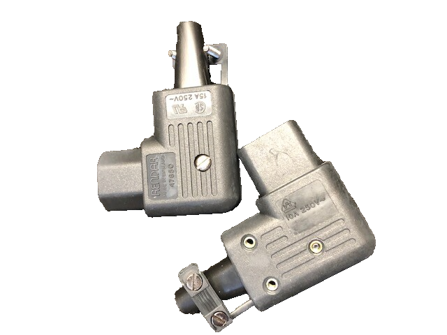 Schurter 4785.0000 Angled IEC C13 Female Cable Mount Rewireable Kettle Plug x2pc