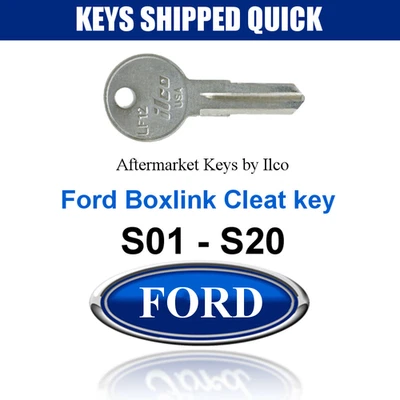 FORD AFTERMARKET Boxlink Cleat Keys for Ford Truck Bed Tie Downs / cut to code / Series S01 - S20
