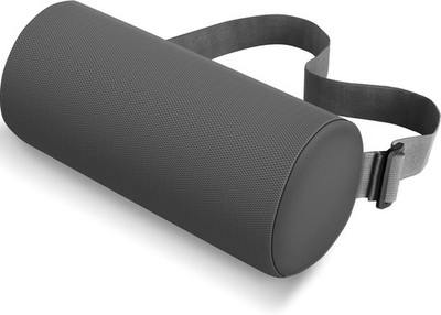 Lumbar Roll Support Pillow, Memory Foam Back Cushion, Gray | Helps Relieve Back