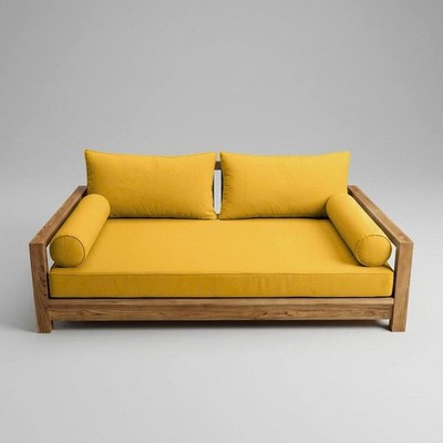 Style 2 Queen Pipe Trim Daybed Mattress Cushion Bolster Complete Set AD108