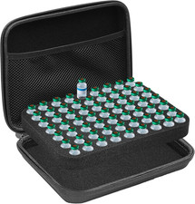 63 Slots Insulin Peptide Case for Fridge 3Ml Vials Holder Storage Protector Bag,