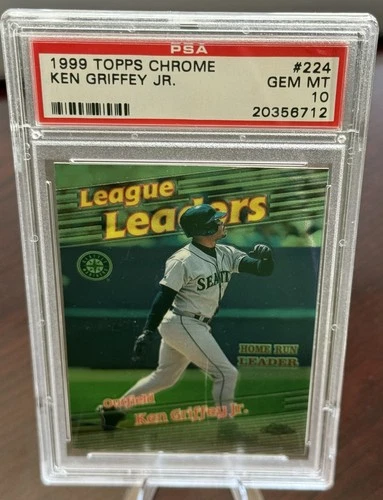 1999 KEN GRIFFEY JR TOPPS CHROME #224 PSA 10 MARINERS HOF (712)