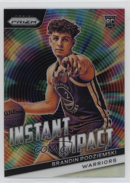 2023-24 Panini Prizm Instant Impact Silver Brandin Podziemski #25 Rookie RC 11qz