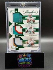 Tua Tagovailoa, Jaylen Waddle, Tyreek Hill 2023 Flawless Triple Patch Dolphins