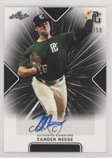 2021 Leaf Perfect Game National Showcase Black 10/50 Zander Reese Auto 01wi