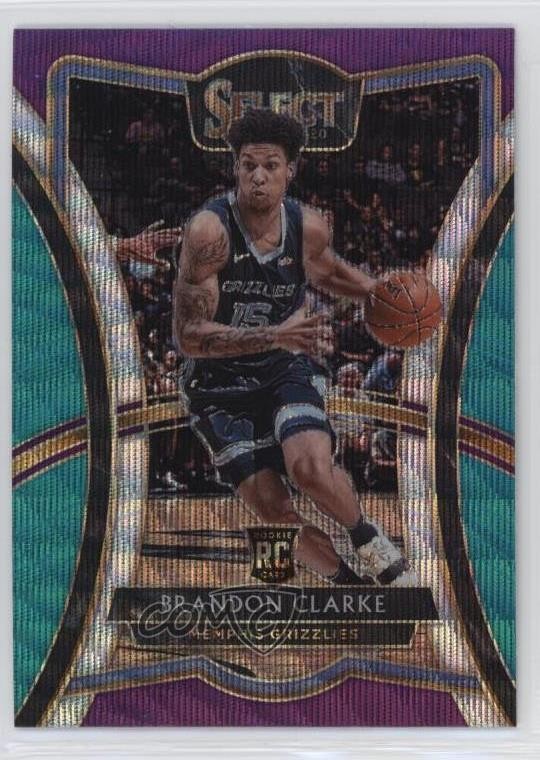 2019-20 Panini Select Premier Level Tri-Color Prizm Brandon Clarke #104 6e0