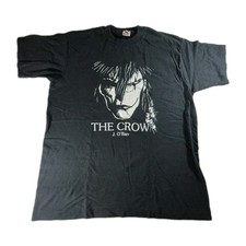 Men Rare 90s The Crow Comic J O Barr Single Stitch Made in USA Black Tshirt XL
