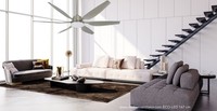 Vam Energiespar Deckenventilator ECO-LED 167 Cm Nickel Led-Leuchte Fernbedienung