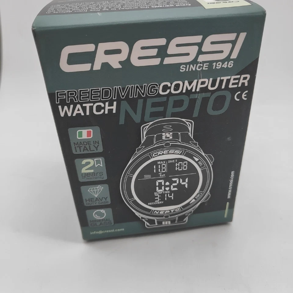 Cressi Tauchcomputer Tauchausrüstung Nepto Watch Freitauchen Uhr grün Scuba - Bild 2 von 4