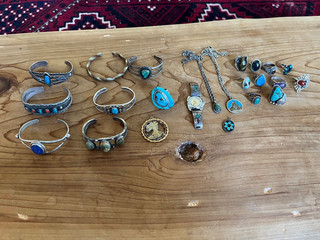 Lot of Silver Turquoise Jewelry