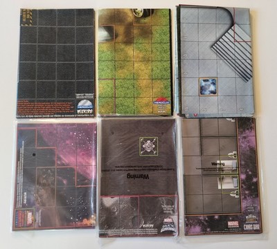 RPG Map Lot 6 Heroclix 11 Double Sided Tabletop Marvel DC Modern Sci-Fi Fantasy