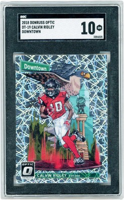 Calvin Ridley Falcons 2018 Panini Donruss Optic Downtown #DT-19 SGC 10 Card