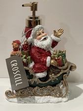 NWT Santa on His Sleigh Christmas Holiday Resin Soap Dispenser No Box