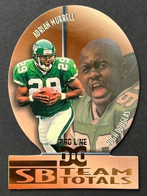 1998 Pro Line DC III #TT5 Adrian Murrell, Hugh Douglas SB Team Totals Jets